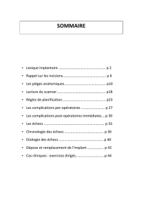 Les complications post-opératoires immédiates