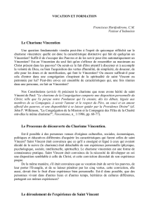 VOCATION ET FORMATION Franciscus Hardjodirono, C.M. Visiteur