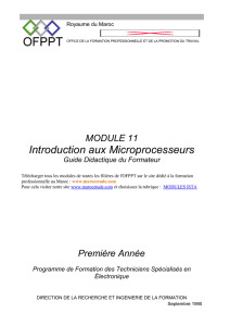 Introduction aux microprocesseurs