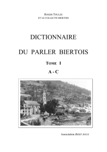 dictionnaire du - Biert Aoué Biert, Ariège
