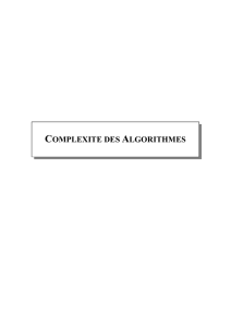 Chapitre 5 Complexite des algorithmes