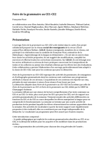 Faire de la grammaire au CE1-CE2 Françoise Picot en collaboration