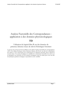Analyse Factorielle des Correspondances (AFC)