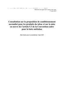 3. produits du tabac et conditionnement normalisés des produits du