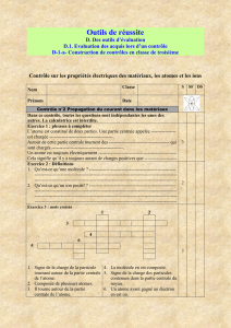 Contrôle n°2 Propagation du courant dans les matériaux