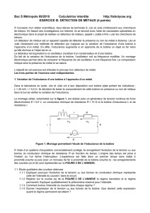 EXERCICE III Détection de Métaux (4 points)