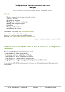 Configurations fondamentales en seconde