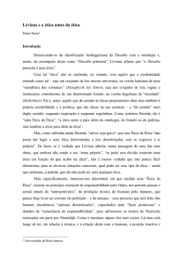 Levinas-etica - uBibliorum - Universidade da Beira Interior