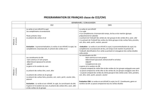 PROGRAMMATION DE FRANÇAIS classe de CE2/CM1