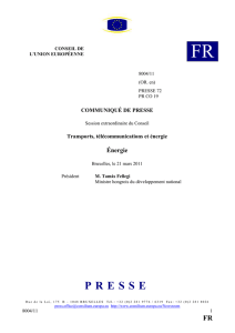 21.III.2011 CONSEIL DE L`UNION EUROPÉENNE FR 8004/11 (OR