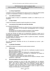 Audit Clinique Ciblé - Groupe Régional d`IdentitoVigilance
