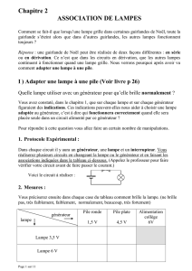 Chapitre 2 Electricité Cinquième