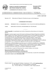 11 Dimensionnement des réseaux de télécommunication