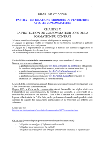La protection du consommateur