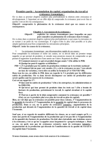 Première partie : Accumulation du capital, organisation du travail et