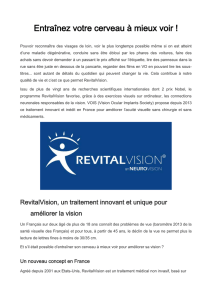 RevitalVision, un traitement innovant et unique pour améliorer la