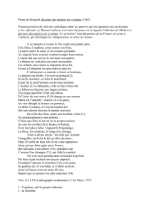 Pierre de Ronsard, discours des misères de ce temps (1562)