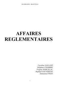 affaires reglementaires