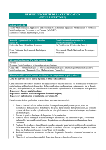 resume descriptif de la certification (fiche repertoire) Intitulé (cadre 1
