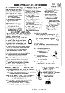 PAROLES du CD 14 Avent Noël 2010 Ste Thérèse