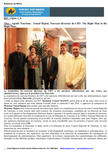 Royaume du Maroc Réf : région 1_4 Titre : Agadir Tourisme : Fouad