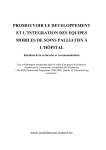 Promouvoir le développement et l`intégration des équipes mobiles