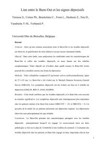 Liens entre Burn-Out et symptômes dépressifs