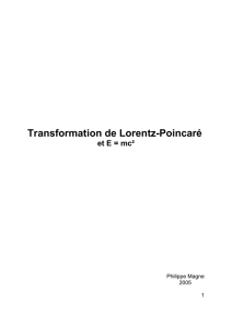 Transformation de Lorentz-Poincaré