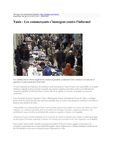 Tunis : Les commerçants s`insurgent contre l`informel : Kapitalis : http