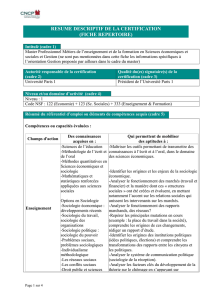 resume descriptif de la certification