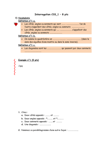 Interrogation C33_1 – 8 pts I) Vocabulaire Définition n°1 a. Les