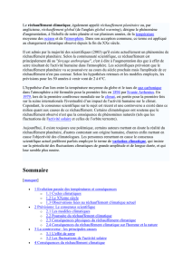 Conséquences du réchauffement climatique