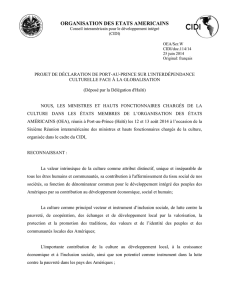 1 OEA/Ser.W CIDI/doc.114/14 25 juin 2014 Original: français