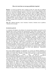 L`application de la r&eacute;gression simple pour le visuel r&eacute;el, montre que