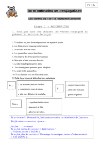 Je m`entraîne en conjugaison