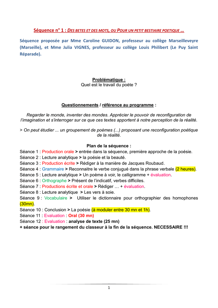 Le Lombric Analyse Linéaire doc