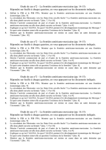 Etude de cas n°2 – La frontière américano