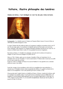 Voltaire, illustre philosophe des lumières
