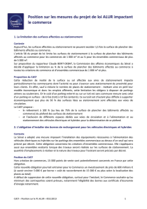 Position CdCF sur PL ALUR - Conseil du Commerce de France