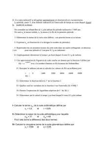 II- Un corps radioactif se désagrège spontanément en émettant