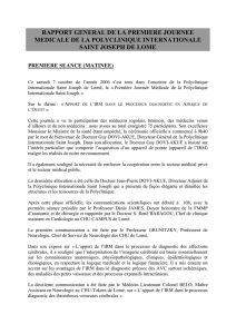 rapport de la premiere journee medicale de la polyclinique