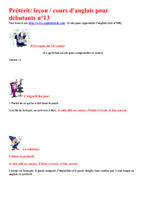 SIMPLE PAST - Cours et exercices