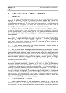 Régimes du commerce et de l`investissement
