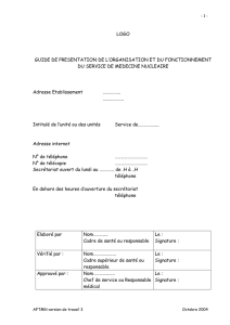 guide de prsentation de l`organisation et du - AFTMN