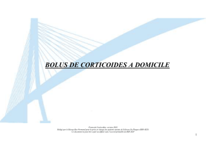 BOLUS DE CORTICOIDES A DOMICILE BOLUS DE CORTICOIDES