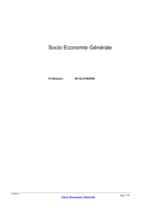 Socio-Economie Générale