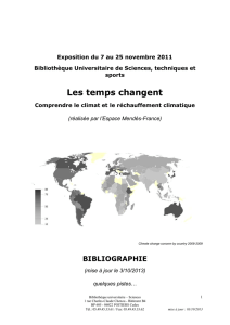 Changements climatiques - Université de Poitiers