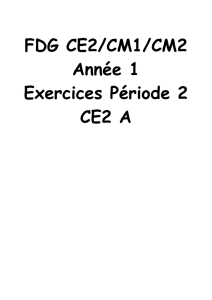 FDG CE2/CM1/CM2 Année 1 Exercices Période 2 CE2 A Semaine 1