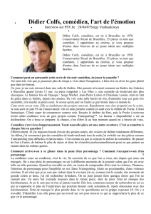 Didier Colfs, comédien, l`art de l`émotion Interview sur PSY.be 28/04
