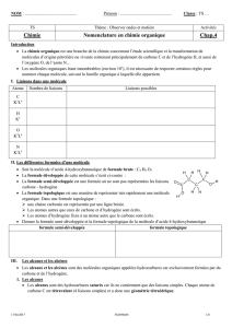 nomenclature en chimie organique